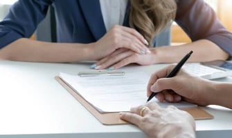 man signing small business loan contract graphic man signing small business loan contract graphic