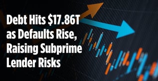 Debt Hits $17.86T as Defaults Rise, Raising Subprime Lender Risks