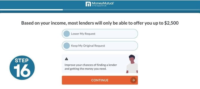 MoneyMutual Step 16 screenshot