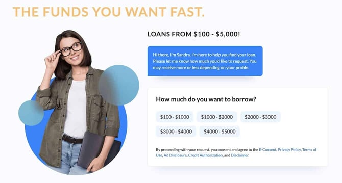 Screenshot of One Loan Stop homepage