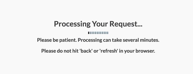 Screenshot of 24/7 Lending Group loan request processing screen Screenshot of 24/7 Lending Group loan request processing screen