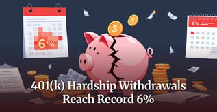 Record 6% Tap 401(k)s Early for Financial Hardship