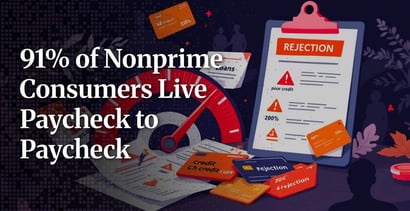Survey Finds 91 With Nonprime Credit Live Paycheck To Paycheck