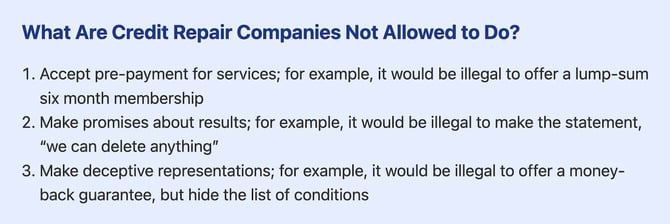 Screenshot from Sky Blue Credit repair of what credit repair services cannot offer