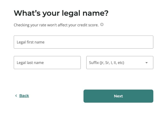 Upstart loan application step 3