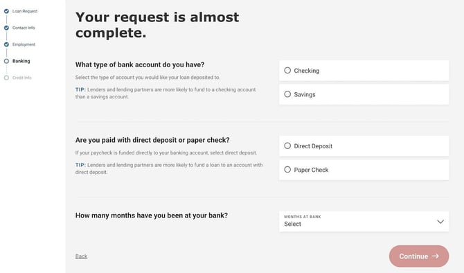 Screenshot of CashUSA loan request step 12 Screenshot of CashUSA loan request step 12