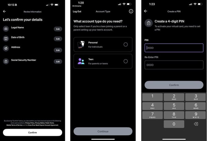 Screenshot of Current application steps 9 to 11