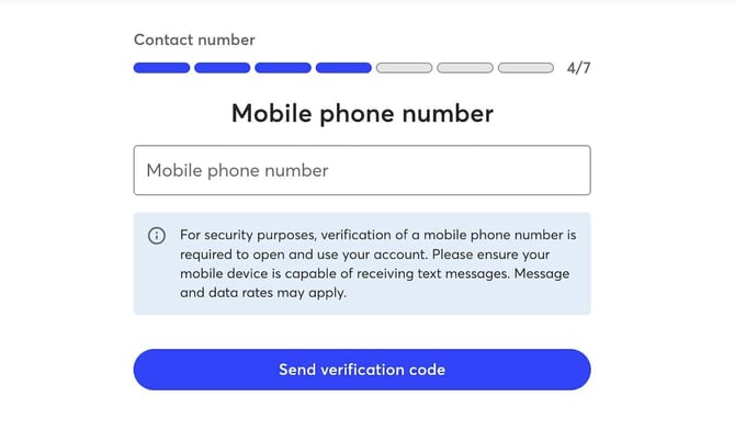 GO2bank application step 4