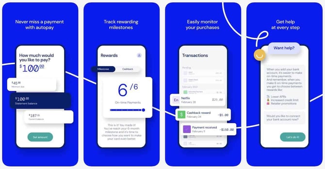 Screenshots of Onemain Brightway app from the Apple App store