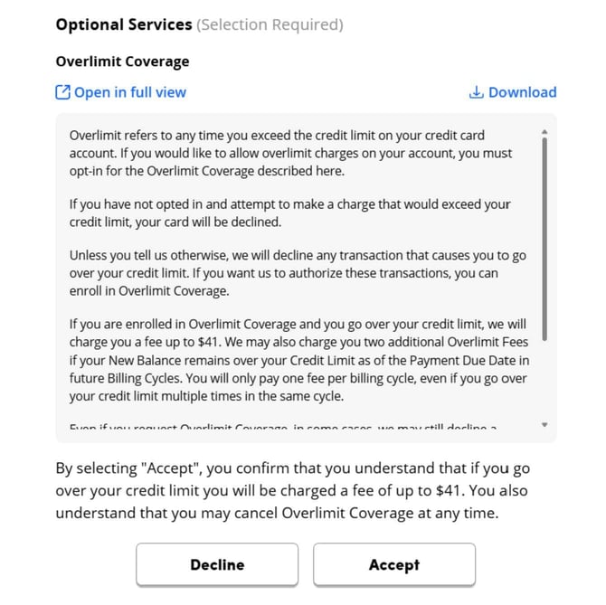 Screenshot of Indigo Mastercard Application Step 3