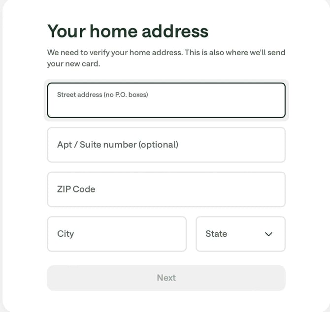 Screenshot of Chime Card enrollment step 5