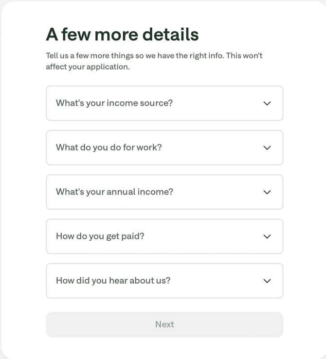Screenshot of Chime Card enrollment step 7