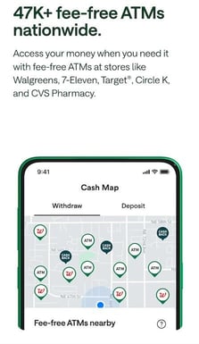 Screenshot of Chime fee-free ATM locations description