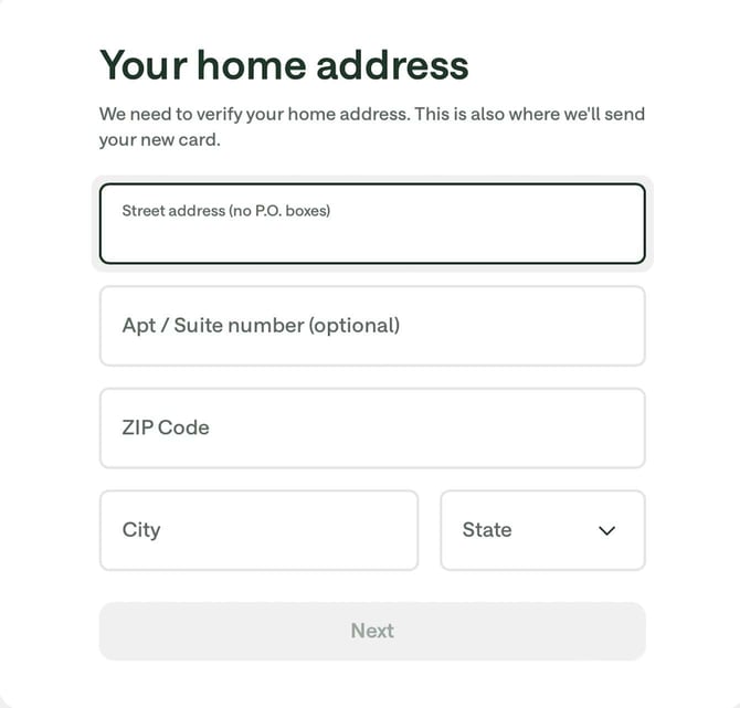 Screenshot of Chime Checking Account application step 6