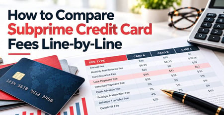 How to Compare Subprime Card Fees Line-by-Line