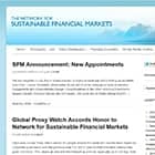 Sustainable Financial Markets Sustainable Financial Markets