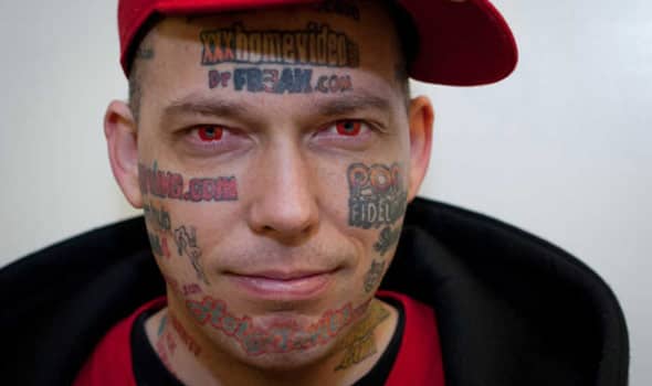 Getting face tattoos for money Getting face tattoos for money