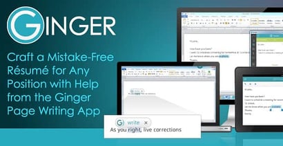 Build Mistake Free Resumes With Ginger Page Writing App