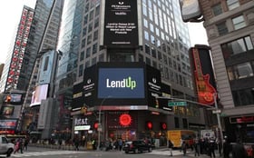 Photo of LendUp billboard in Times Square, NY.