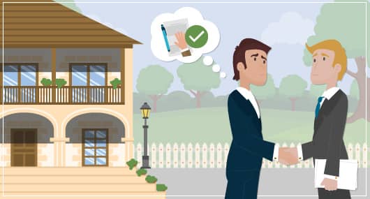 Image of two men shaking hands. Image of two men shaking hands.