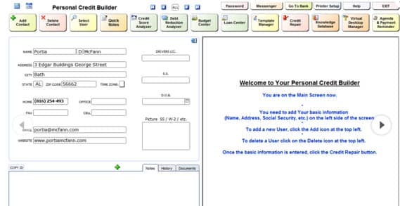 Personal Credit Builder homepage screenshot Personal Credit Builder homepage screenshot
