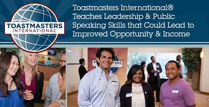 Toastmasters International Teaches Leadership Skills Toastmasters International Teaches Leadership Skills