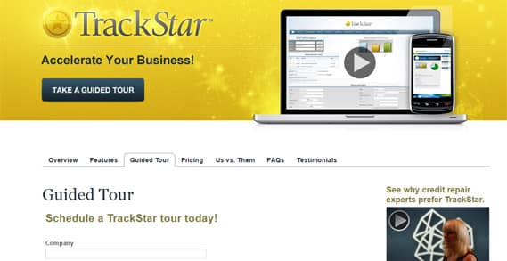 Trackstar product page screenshot Trackstar product page screenshot