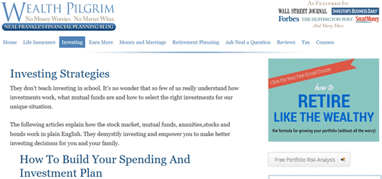 Screenshot of Wealth Pilgrim Blog Article Screenshot of Wealth Pilgrim Blog Article