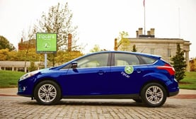 Photo of a Zipcar at a university