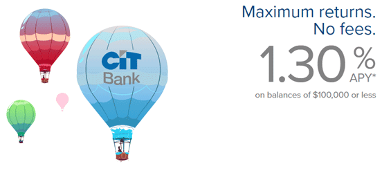 Screenshot of CIT's Premier High Yield Savings Account