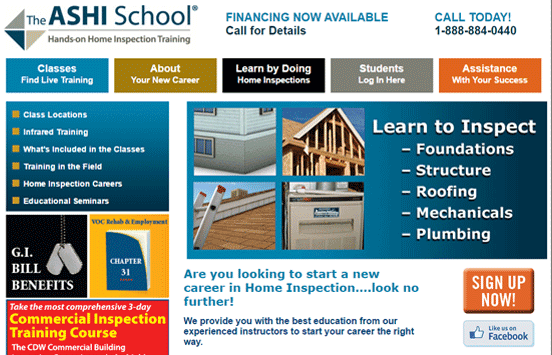 Screenshot of the The ASHI School homepage Screenshot of the The ASHI School homepage
