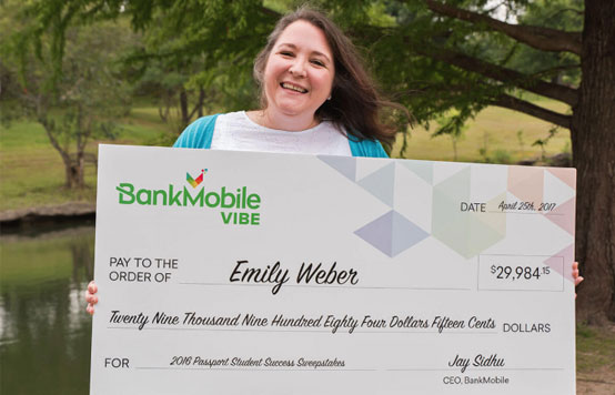 Photo of a Past Student Success Sweepstakes Winner Photo of a Past Student Success Sweepstakes Winner