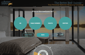 Screenshot of the Better Bed Quiz