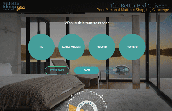 Screenshot of the Better Bed Quiz Screenshot of the Better Bed Quiz