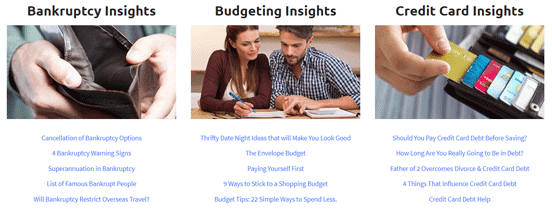 Screenshot from the Debt Mediators blog Screenshot from the Debt Mediators blog
