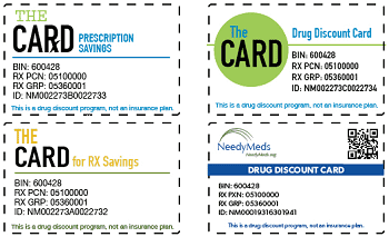 Screenshot of NeedyMeds Discount Drug Card