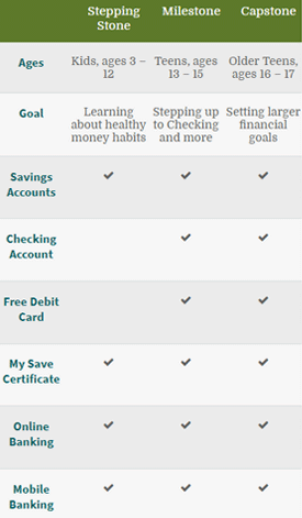 Graphic with CEFCU's Stones Program Tiers