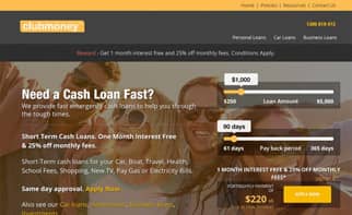 Screenshot of Club Money's website. Screenshot of Club Money's website.