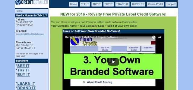 Screenshot of Credit Detailer Screenshot of Credit Detailer
