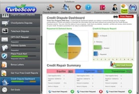 Screenshot of TurboScore Credit Repair Software