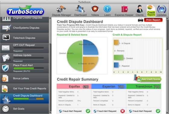 Screenshot of TurboScore Credit Repair Software Screenshot of TurboScore Credit Repair Software