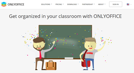 Screenshot of ONLYOFFICE Education Homepage Screenshot of ONLYOFFICE Education Homepage