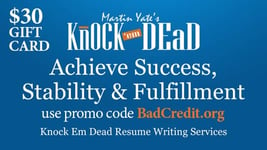 An Image of a Gift Card for Knock Em Dead Career Services