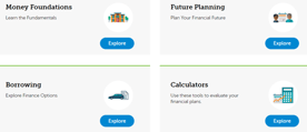 Screenshot of the GTE Elevate Financial Wellness Program