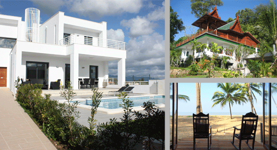 Photo collage of some HomeExchange homes Photo collage of some HomeExchange homes