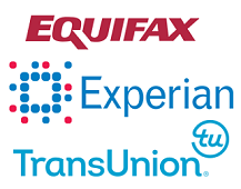 Logos of Three Main Credit Bureaus