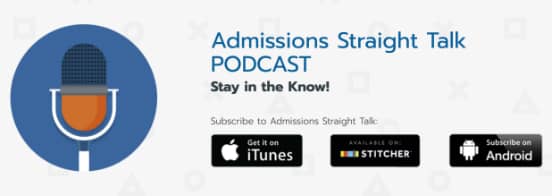 Screenshot of the Admissions Straight Talk Podcast
