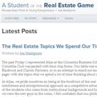 A Student of the Real Estate Game A Student of the Real Estate Game