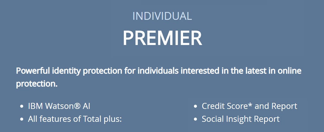 Screenshot of Individual Premier features Screenshot of Individual Premier features