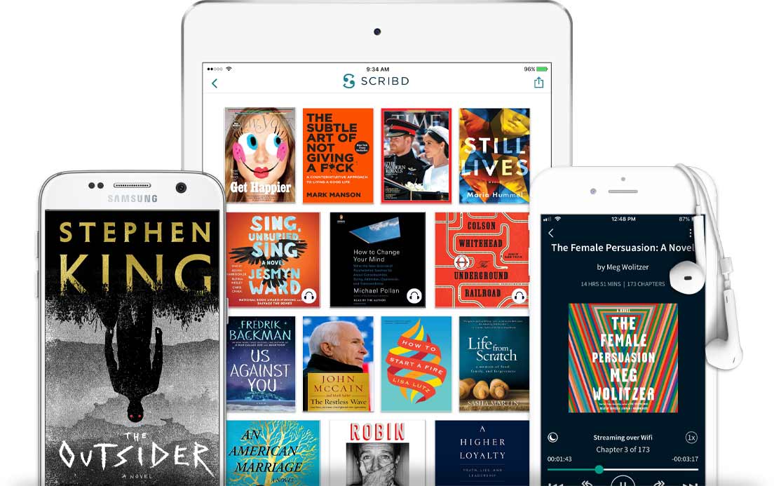 Screenshots of Scribd on different devices Screenshots of Scribd on different devices